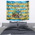 Titans Rugby Merry Christmas Tapestry Indigenous Australian Art