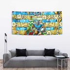 Titans Rugby Merry Christmas Tapestry Indigenous Australian Art