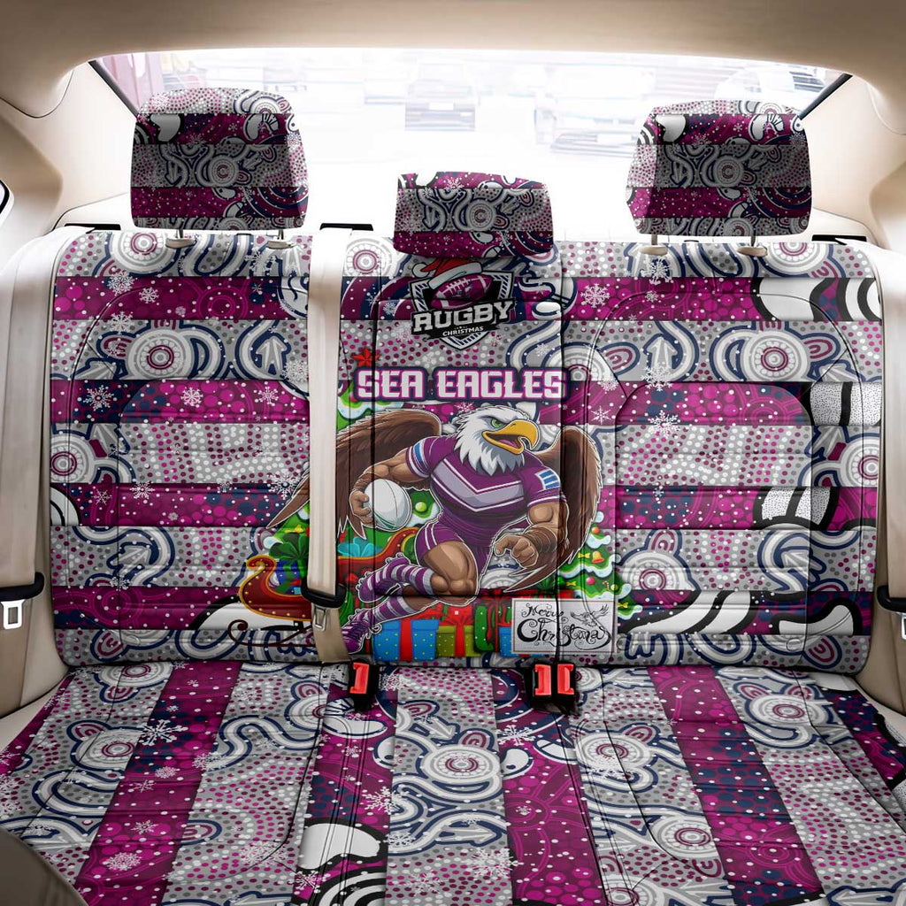 Sea Eagles Rugby Merry Christmas Back Car Seat Cover Indigenous Australian Art