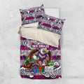 Sea Eagles Rugby Merry Christmas Bedding Set Indigenous Australian Art