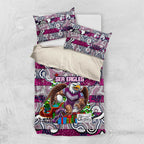 Sea Eagles Rugby Merry Christmas Bedding Set Indigenous Australian Art