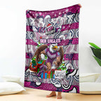 Sea Eagles Rugby Merry Christmas Blanket Indigenous Australian Art