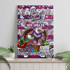 Sea Eagles Rugby Merry Christmas Canvas Wall Art Indigenous Australian Art