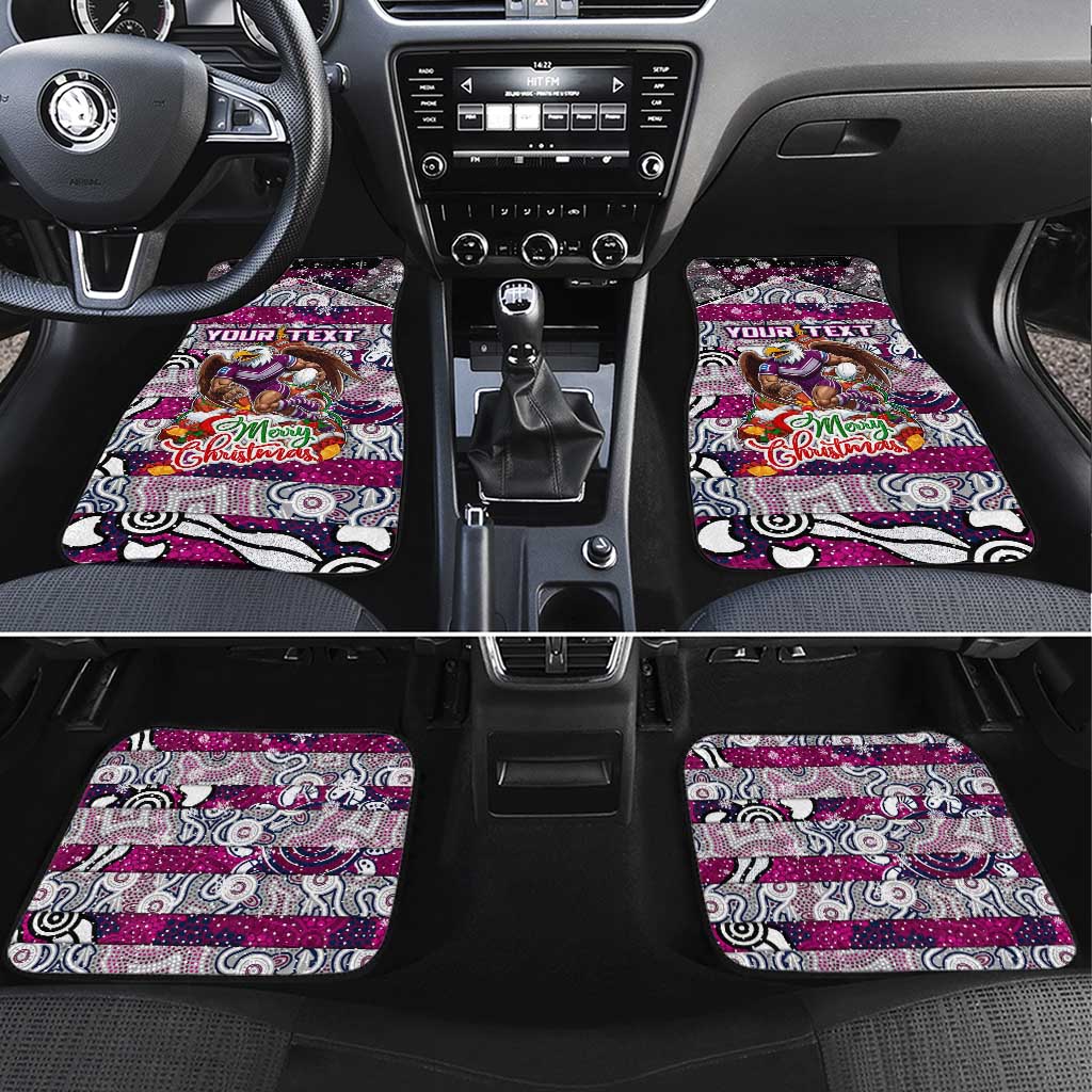 Sea Eagles Rugby Merry Christmas Car Mats Indigenous Australian Art
