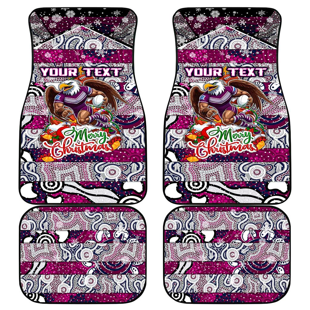 Sea Eagles Rugby Merry Christmas Car Mats Indigenous Australian Art