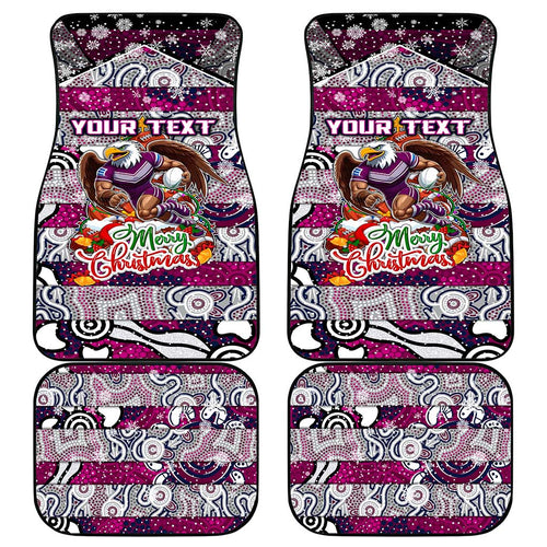 Sea Eagles Rugby Merry Christmas Car Mats Indigenous Australian Art