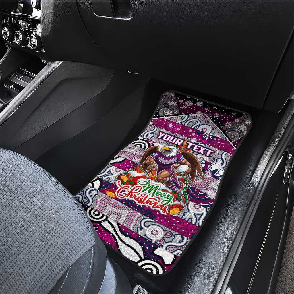 Sea Eagles Rugby Merry Christmas Car Mats Indigenous Australian Art