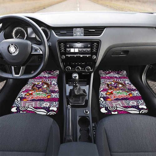 Sea Eagles Rugby Merry Christmas Car Mats Indigenous Australian Art