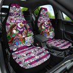 Sea Eagles Rugby Merry Christmas Car Seat Cover Indigenous Australian Art