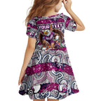 Custom Sea Eagles Rugby Merry Christmas Family Matching Off Shoulder Maxi Dress and Hawaiian Shirt Indigenous Australian Art