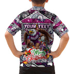 Custom Sea Eagles Rugby Merry Christmas Family Matching Tank Maxi Dress and Hawaiian Shirt Indigenous Australian Art