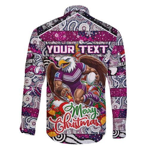 Custom Sea Eagles Rugby Merry Christmas Family Matching Tank Maxi Dress and Hawaiian Shirt Indigenous Australian Art