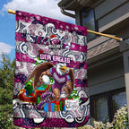Sea Eagles Rugby Merry Christmas Garden Flag Indigenous Australian Art
