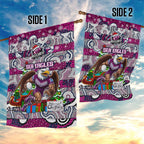 Sea Eagles Rugby Merry Christmas Garden Flag Indigenous Australian Art