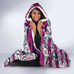 Sea Eagles Rugby Merry Christmas Hooded Blanket Indigenous Australian Art
