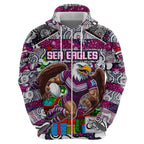 Custom Sea Eagles Rugby Merry Christmas Hoodie Indigenous Australian Art