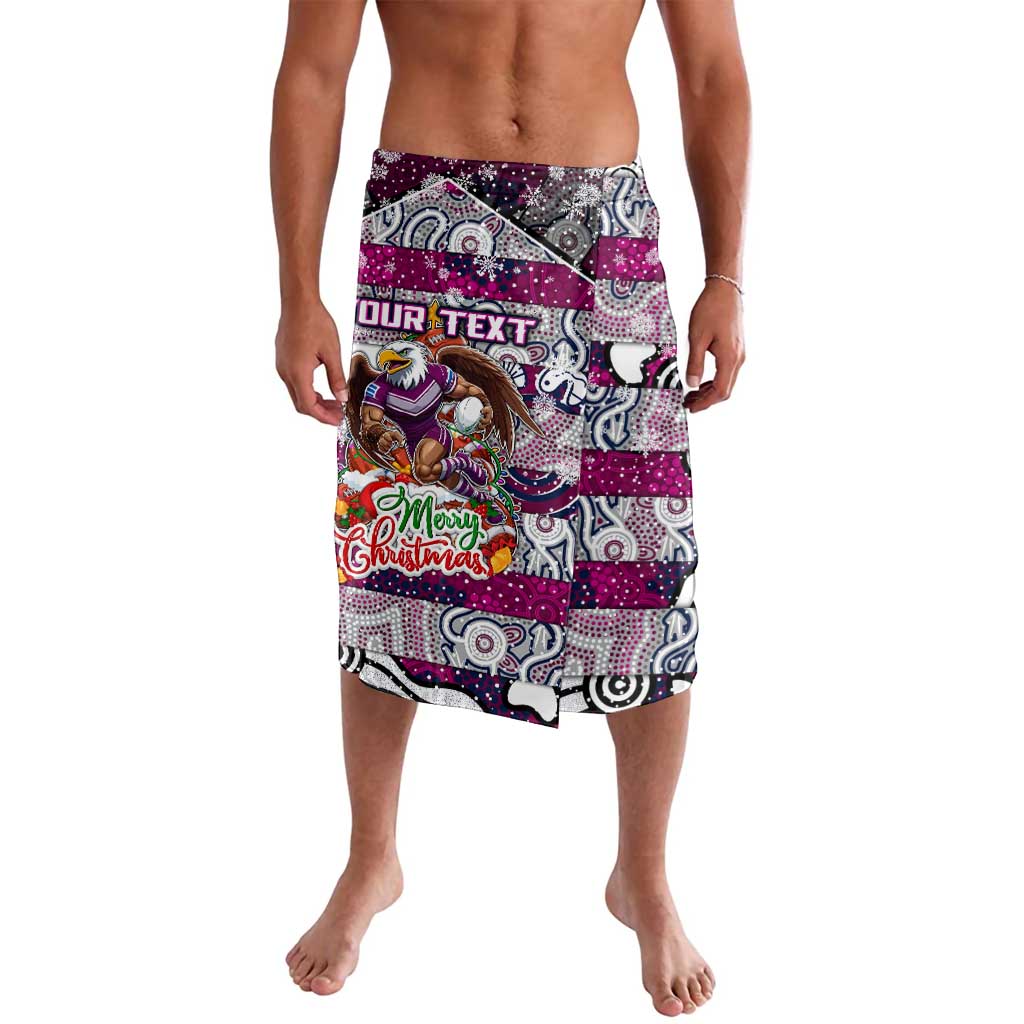 Custom Sea Eagles Rugby Merry Christmas Lavalava Indigenous Australian Art