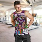 Custom Sea Eagles Rugby Merry Christmas Men Tank Top Indigenous Australian Art