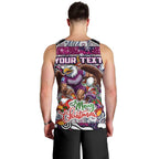 Custom Sea Eagles Rugby Merry Christmas Men Tank Top Indigenous Australian Art