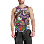 Custom Sea Eagles Rugby Merry Christmas Men Tank Top Indigenous Australian Art