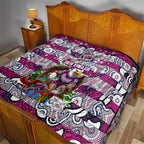 Sea Eagles Rugby Merry Christmas Quilt Indigenous Australian Art