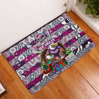 Sea Eagles Rugby Merry Christmas Rubber Doormat Indigenous Australian Art