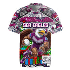 Custom Sea Eagles Rugby Merry Christmas Rugby Jersey Indigenous Australian Art
