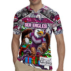 Custom Sea Eagles Rugby Merry Christmas Rugby Jersey Indigenous Australian Art