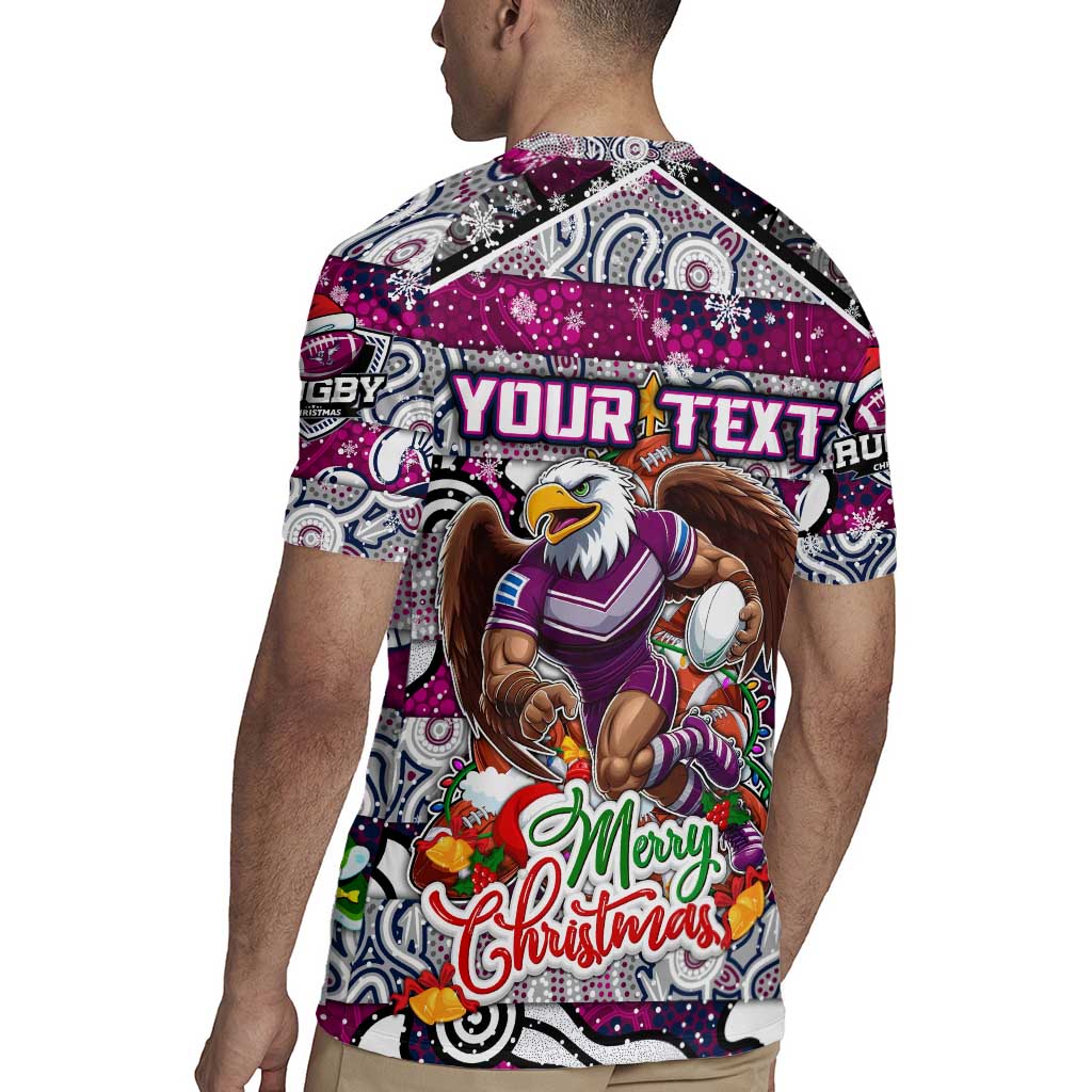 Custom Sea Eagles Rugby Merry Christmas Rugby Jersey Indigenous Australian Art