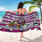 Sea Eagles Rugby Merry Christmas Sarong Indigenous Australian Art