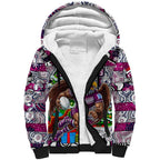 Custom Sea Eagles Rugby Merry Christmas Sherpa Hoodie Indigenous Australian Art