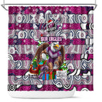 Sea Eagles Rugby Merry Christmas Shower Curtain Indigenous Australian Art