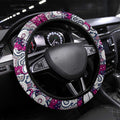 Sea Eagles Rugby Merry Christmas Steering Wheel Cover Indigenous Australian Art