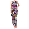 Custom Sea Eagles Rugby Merry Christmas Tank Maxi Dress Indigenous Australian Art