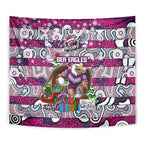 Sea Eagles Rugby Merry Christmas Tapestry Indigenous Australian Art