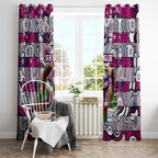 Sea Eagles Rugby Merry Christmas Window Curtain Indigenous Australian Art