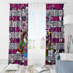Sea Eagles Rugby Merry Christmas Window Curtain Indigenous Australian Art