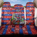 Knights Rugby Merry Christmas Back Car Seat Cover Indigenous Australian Art