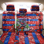 Knights Rugby Merry Christmas Back Car Seat Cover Indigenous Australian Art
