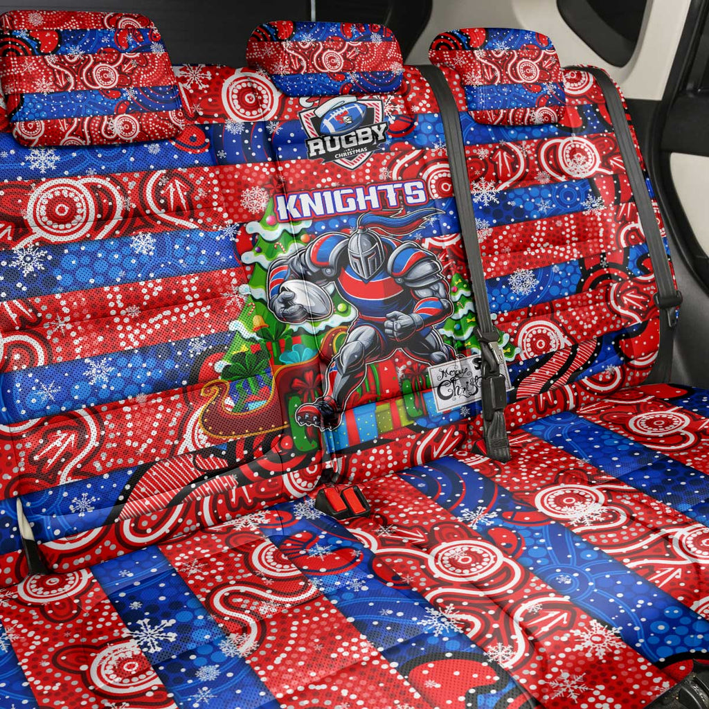 Knights Rugby Merry Christmas Back Car Seat Cover Indigenous Australian Art