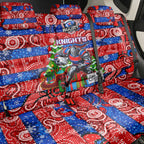 Knights Rugby Merry Christmas Back Car Seat Cover Indigenous Australian Art