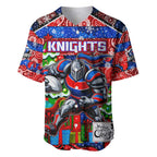 Custom Knights Rugby Merry Christmas Baseball Jersey Indigenous Australian Art