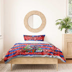 Knights Rugby Merry Christmas Bedding Set Indigenous Australian Art
