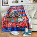 Knights Rugby Merry Christmas Blanket Indigenous Australian Art