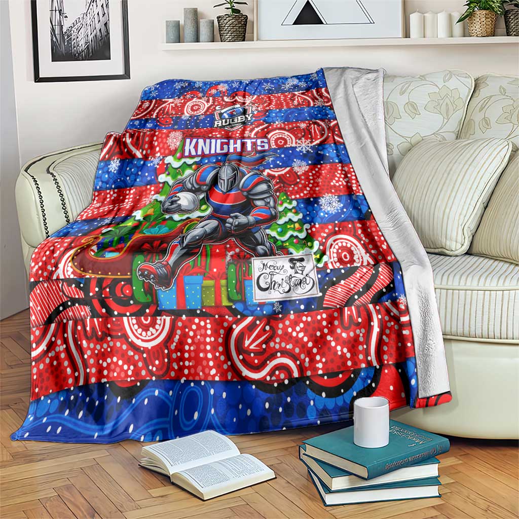 Knights Rugby Merry Christmas Blanket Indigenous Australian Art