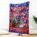 Knights Rugby Merry Christmas Blanket Indigenous Australian Art