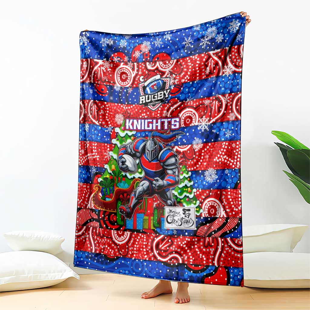 Knights Rugby Merry Christmas Blanket Indigenous Australian Art
