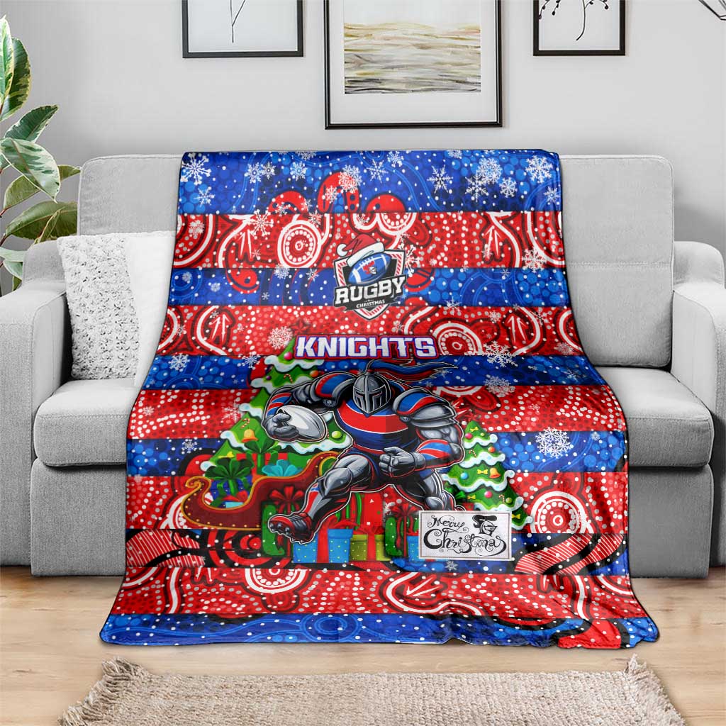 Knights Rugby Merry Christmas Blanket Indigenous Australian Art