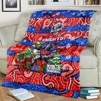 Knights Rugby Merry Christmas Blanket Indigenous Australian Art