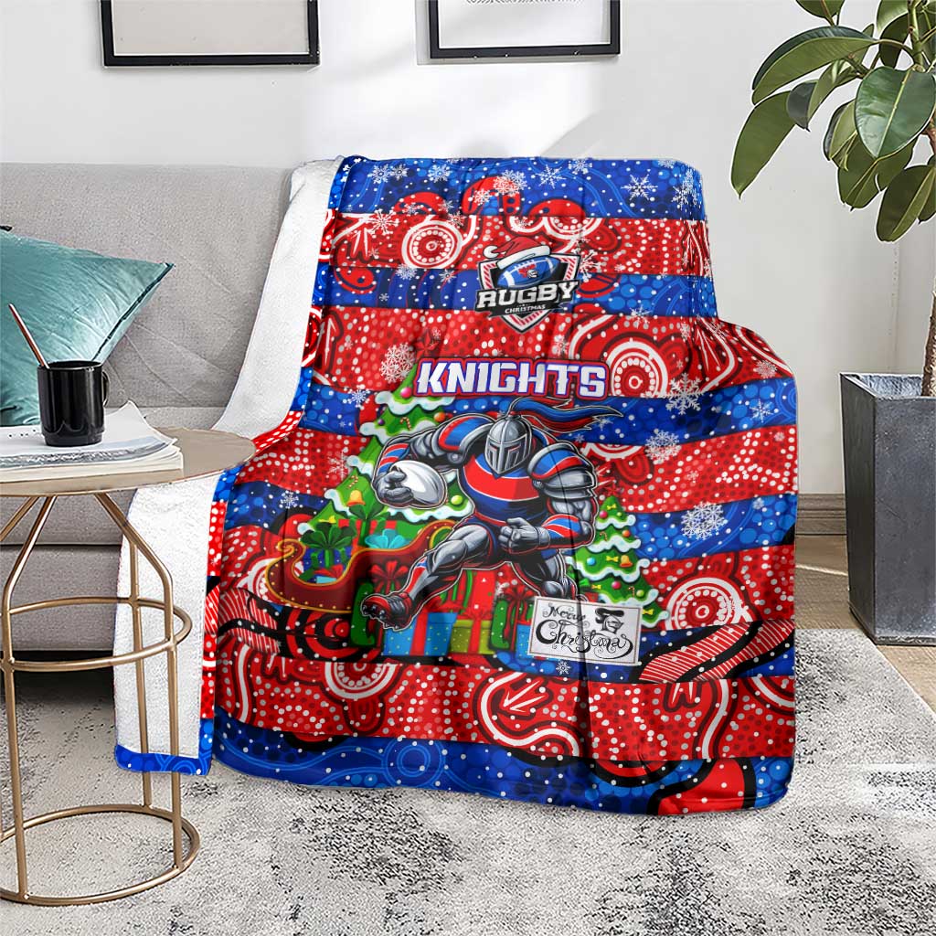 Knights Rugby Merry Christmas Blanket Indigenous Australian Art